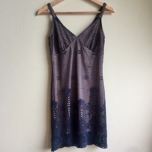 Blue lace Bodycon party dress